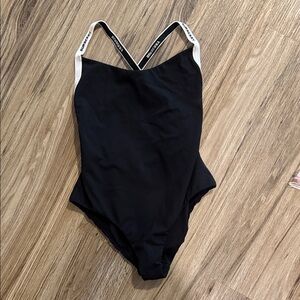 Burberry Black Swimsuit with White Straps xs